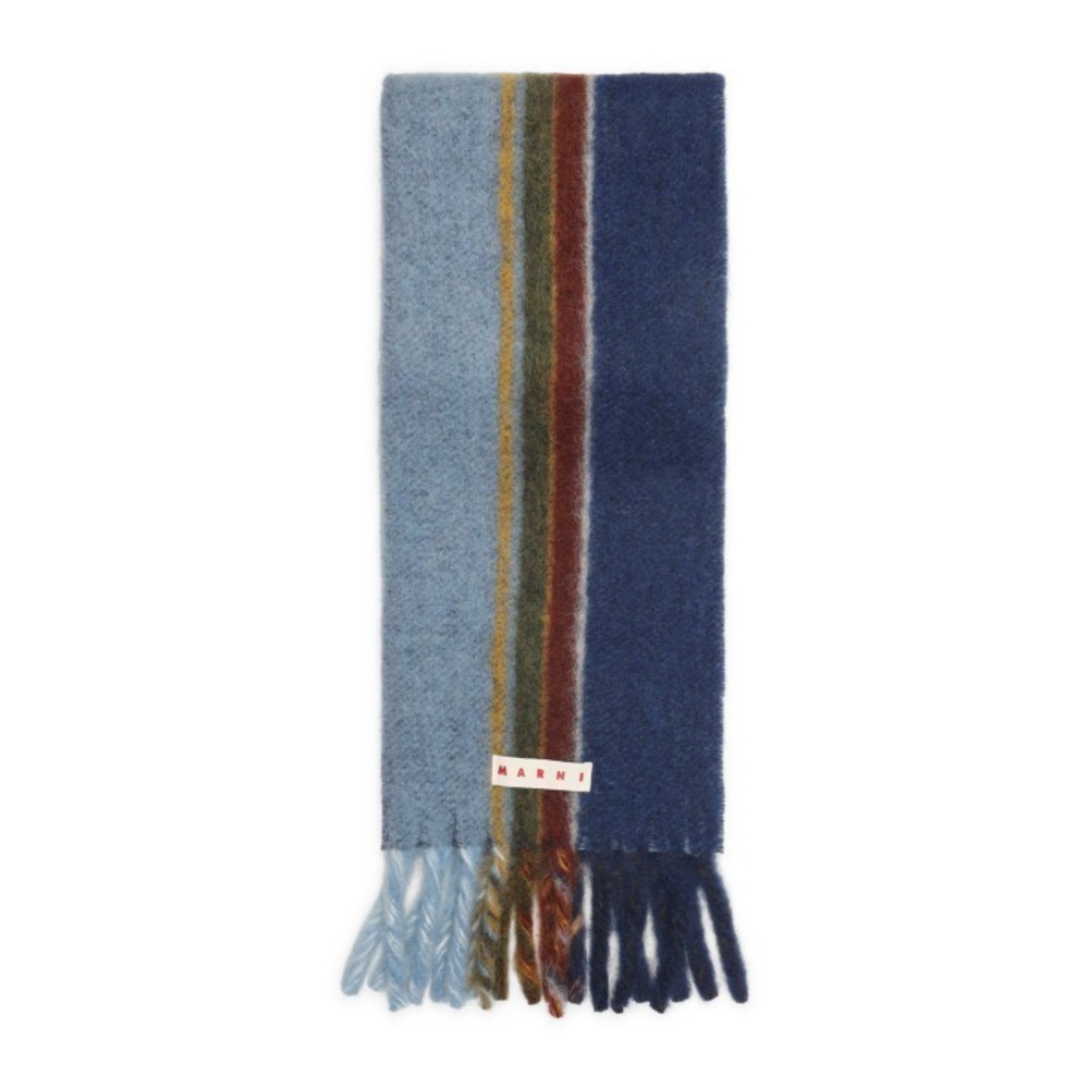 Marni Textured Wool Scarf With Playful Fringes - NWT